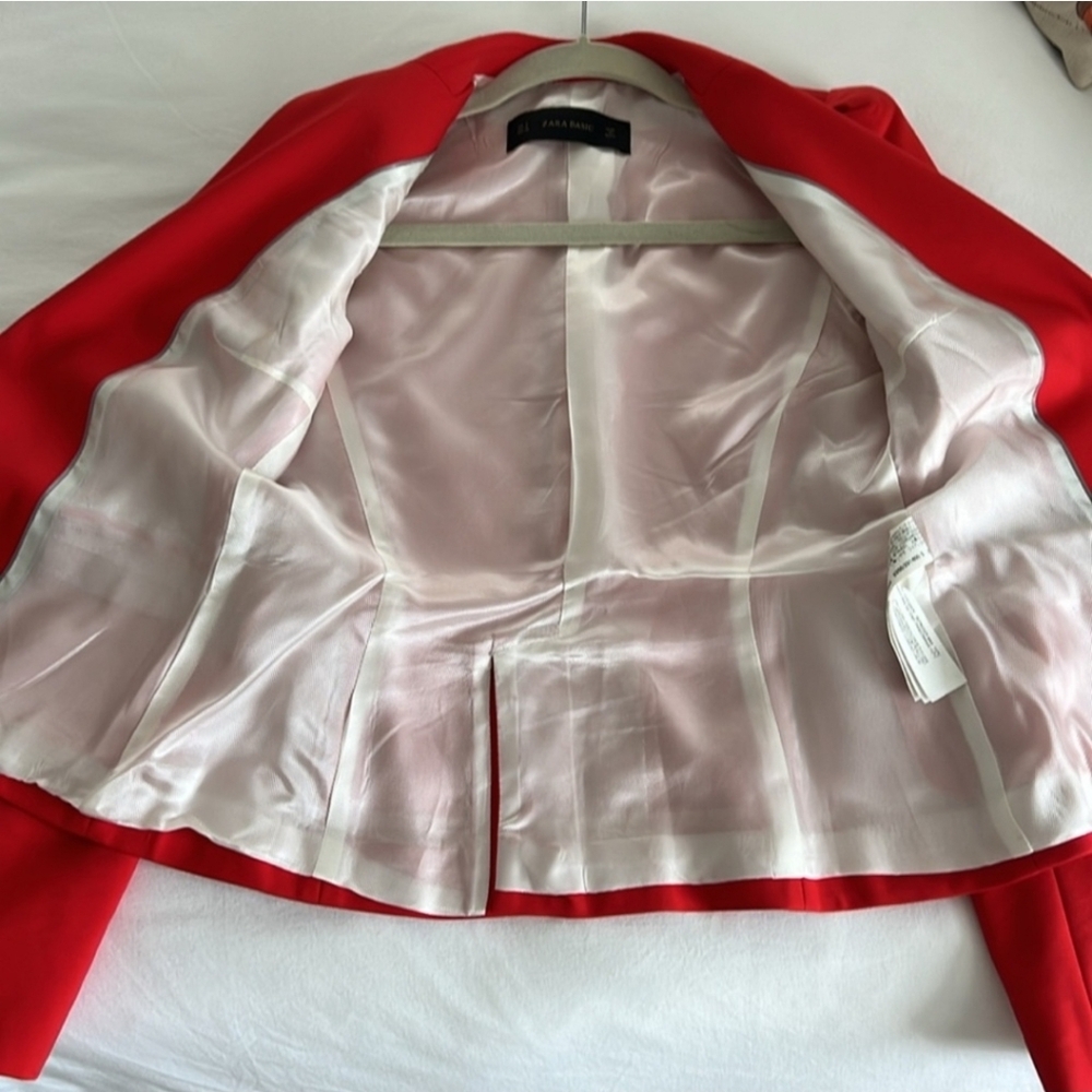 Zara Basic, Puff Sleeve Blazer, Small - image 4